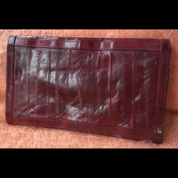 Vintage Lee Sands EEL SKIN Clutch Purse - Picture 3 of 7